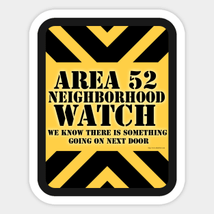 Area 52 Neighborhood Watch Sticker